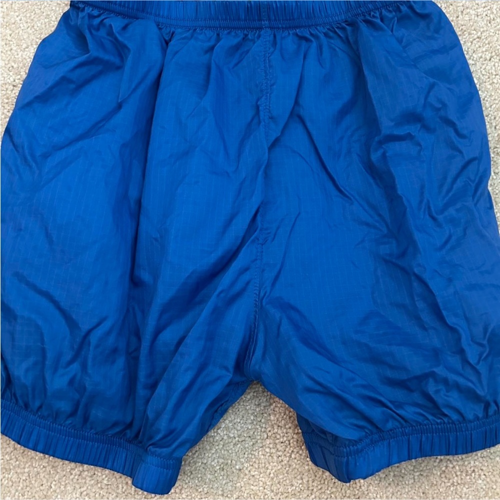 Bundle of blue and pink petite warm ups shorts! (Trash bag shorts)